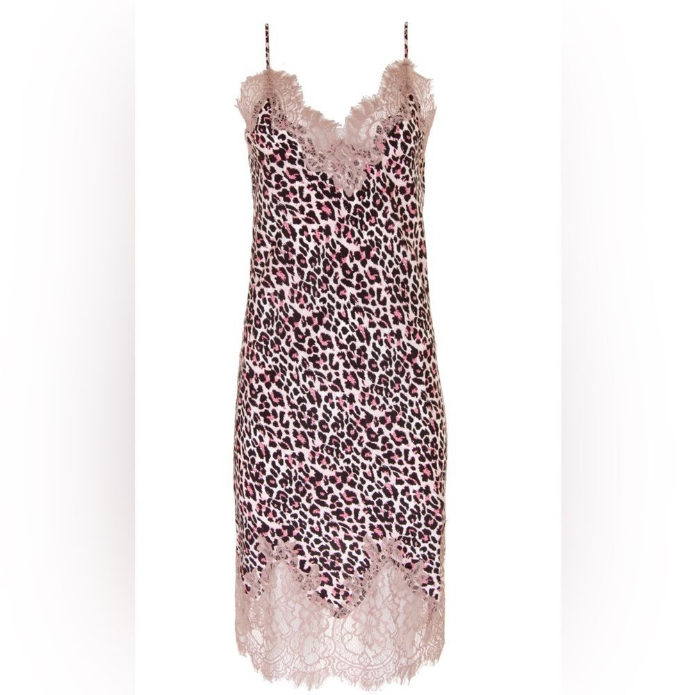 Gold Hawk Coco Print Silk Slip Dress NWT Size Small